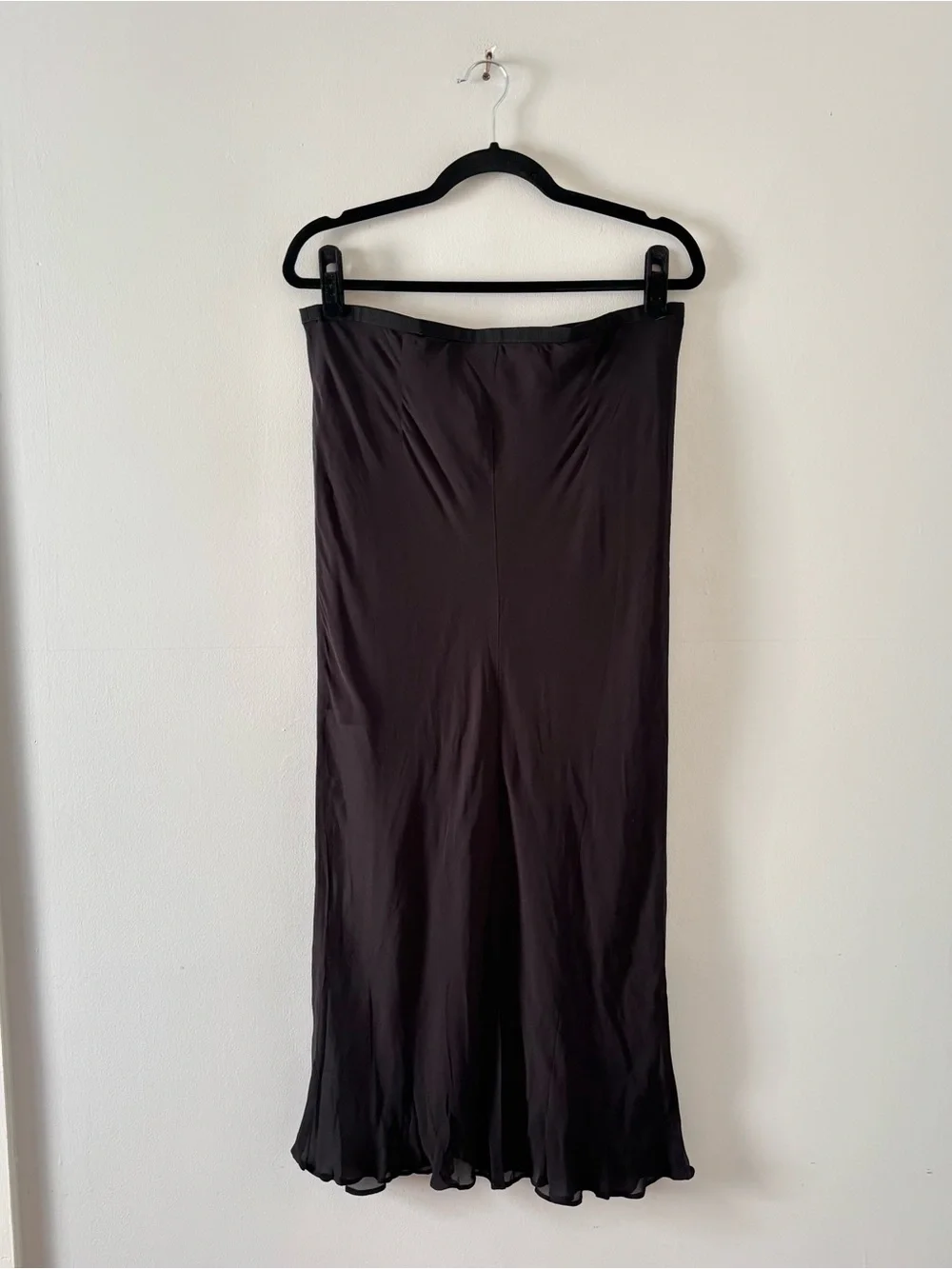 J. Crew Gwyneth Skirt in Chiffon Black Sheer Midi Lightweight Formal